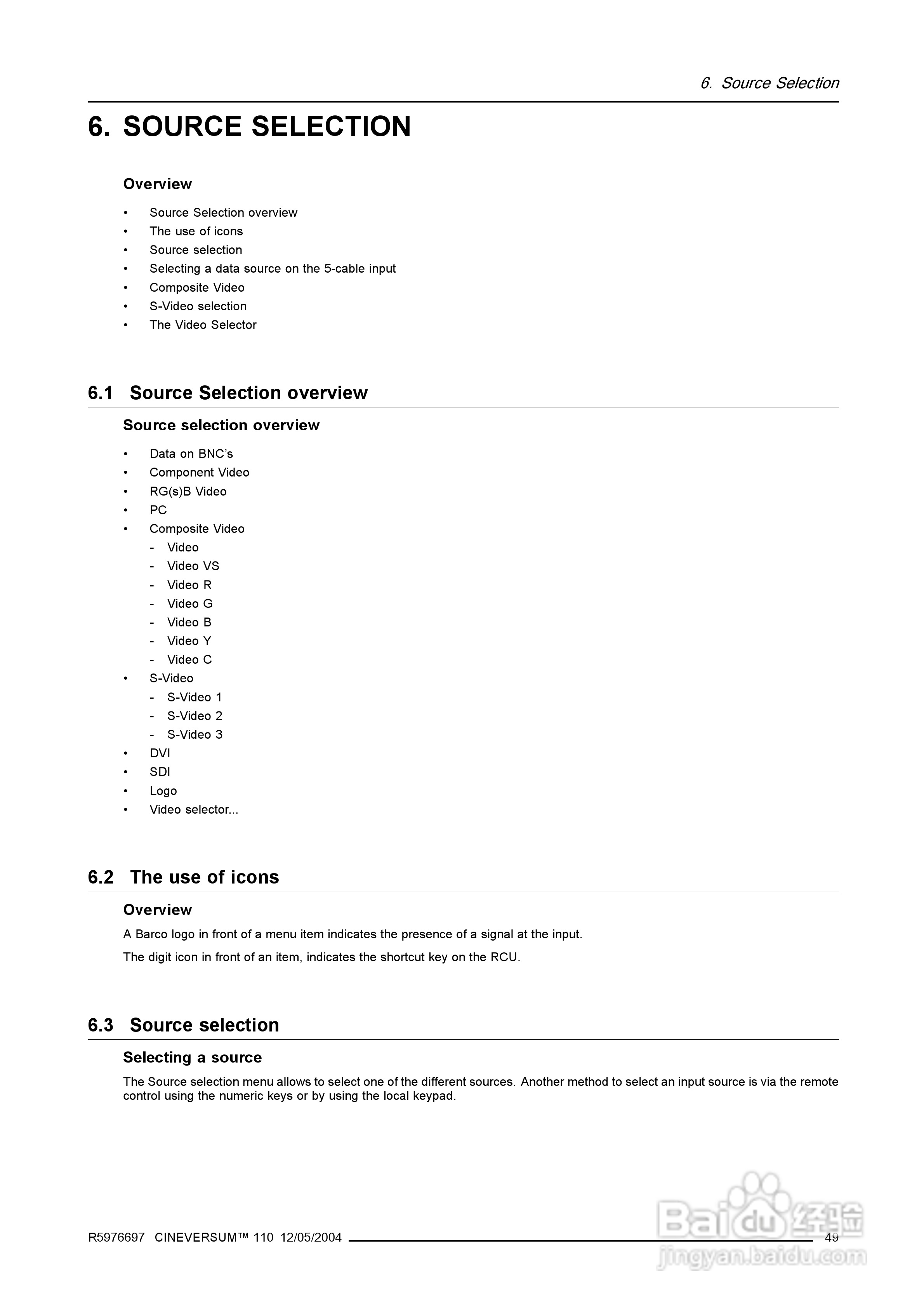 Barco巴可 Cine VERSUM 110投影机说明书:[6]