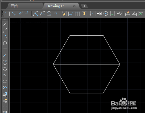 CAD2019如何绘制内接于圆的六边形