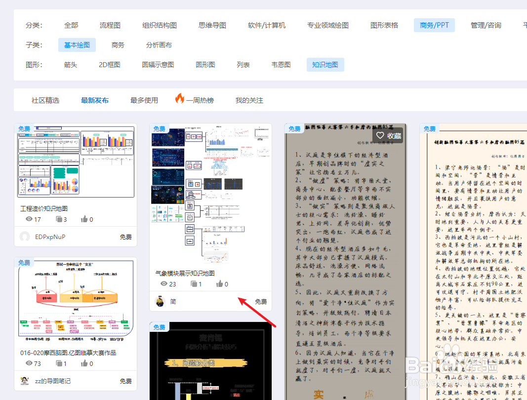如何用亿图图示绘制“气象模块展示知识地图”