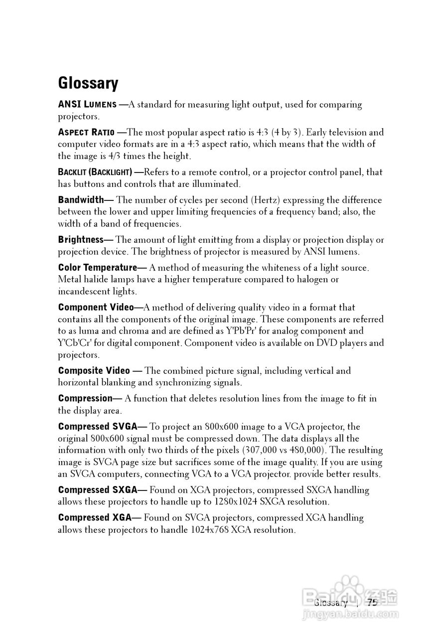 DELL Dell 2400MP Projecto投影机说明书:[8]