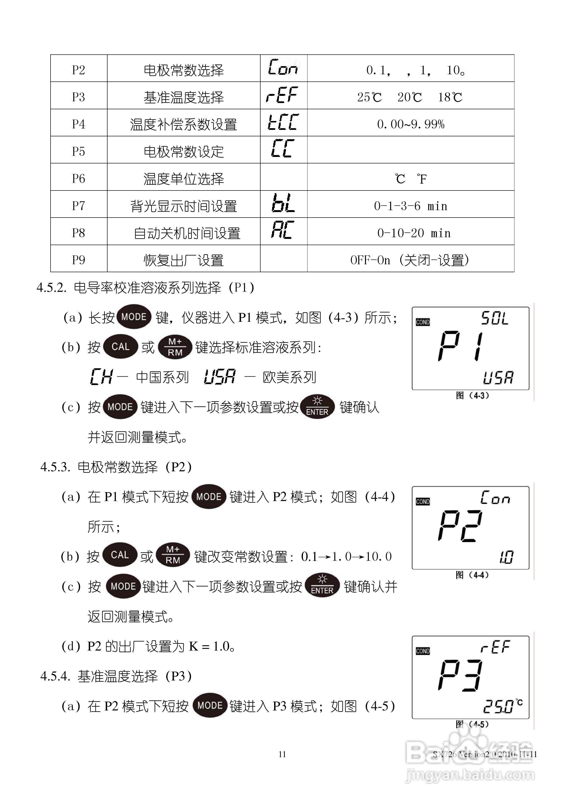 三信SX726型电导率/溶解氧测量仪使用说明书:[2]