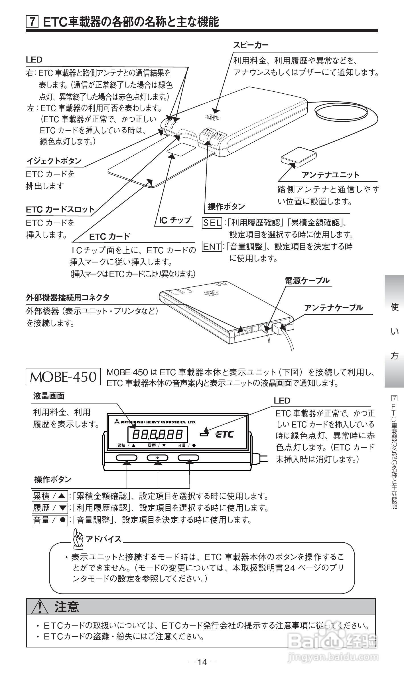 ETC 车载器MOBE-400/450说明书:[2]