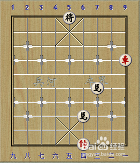 象棋残局:一车巧胜双马 2