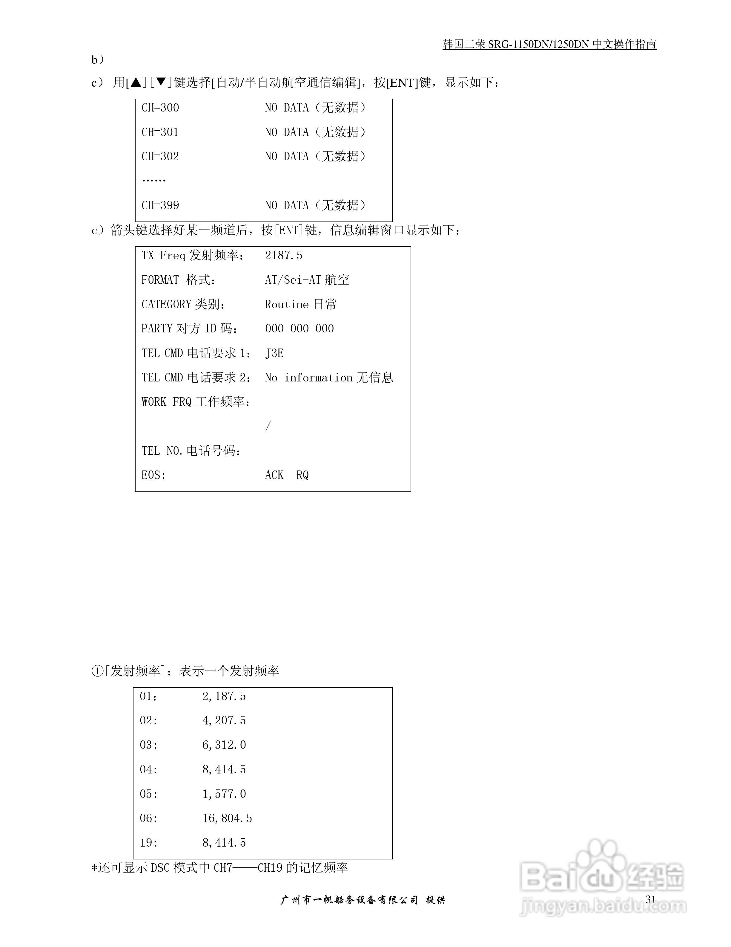 SRG-1150DN/SRG-1250DN MF/HF/DSC收发机中文操作手册:[4]
