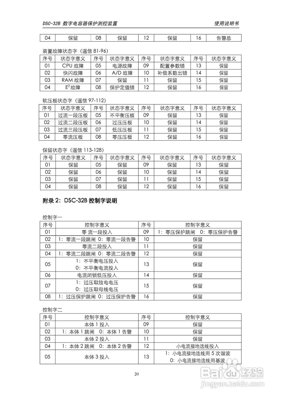 天能DSC-32B数字电容器保护测控装置使用说明书:[3]