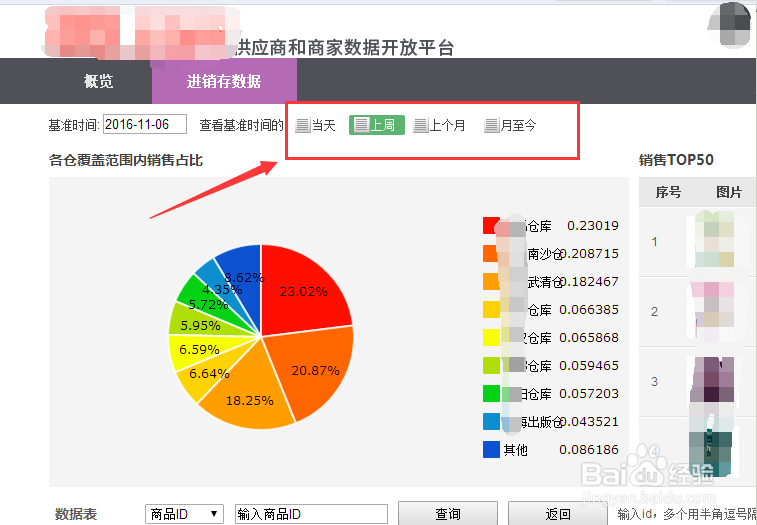 供应商服务平台进销存销售数据查看方法