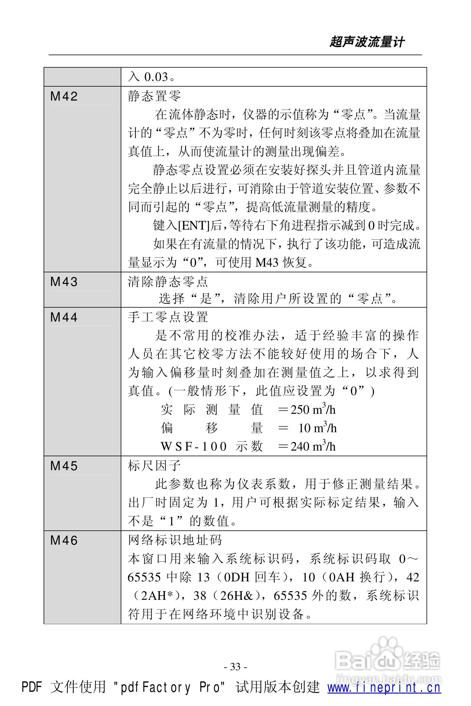 威尔逊WSF-100型超声波流量计说明书:[4]