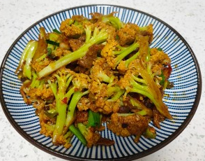 豆豉爆炒有机花菜