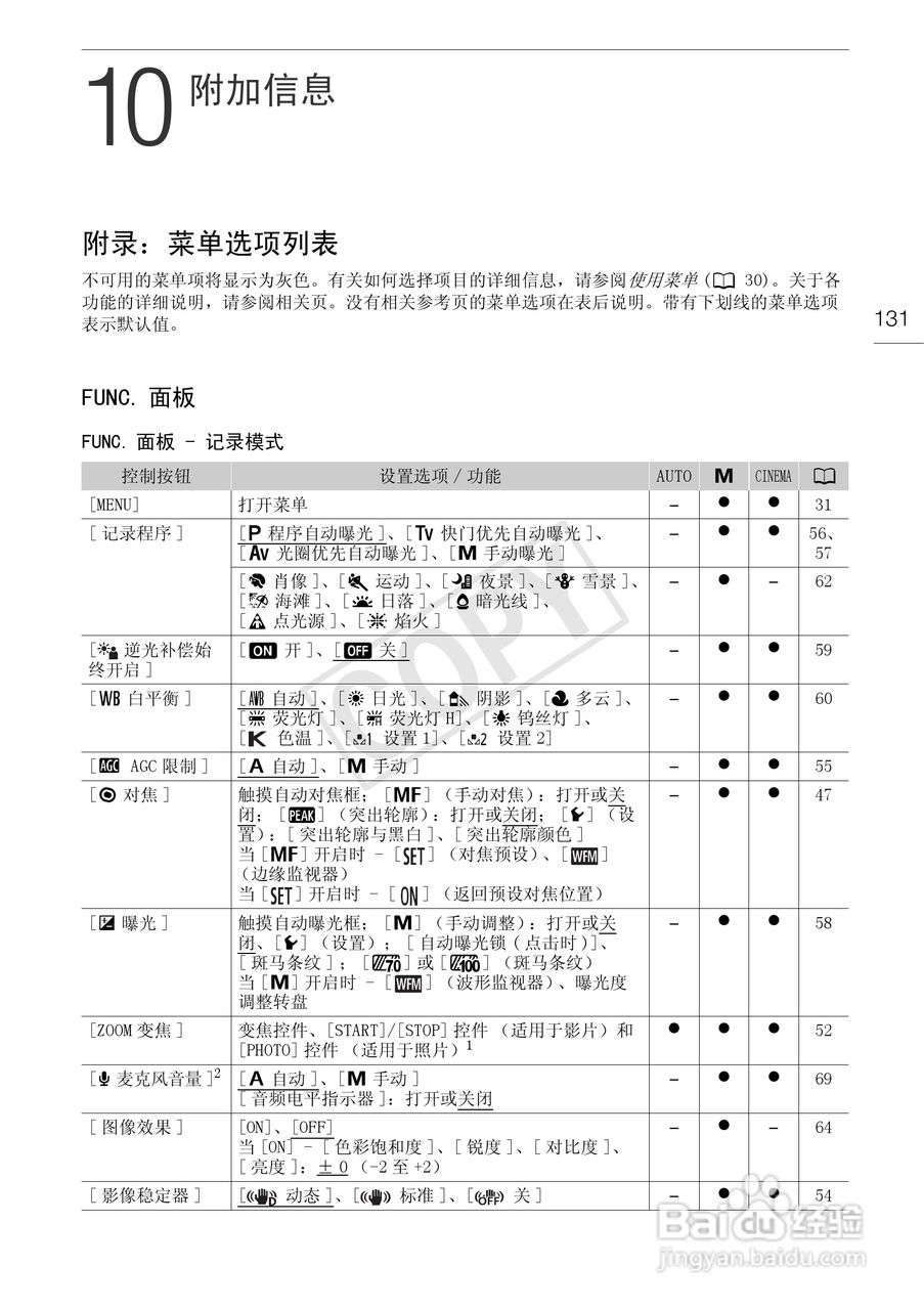 佳能XA10数码摄像机使用说明书:[14]