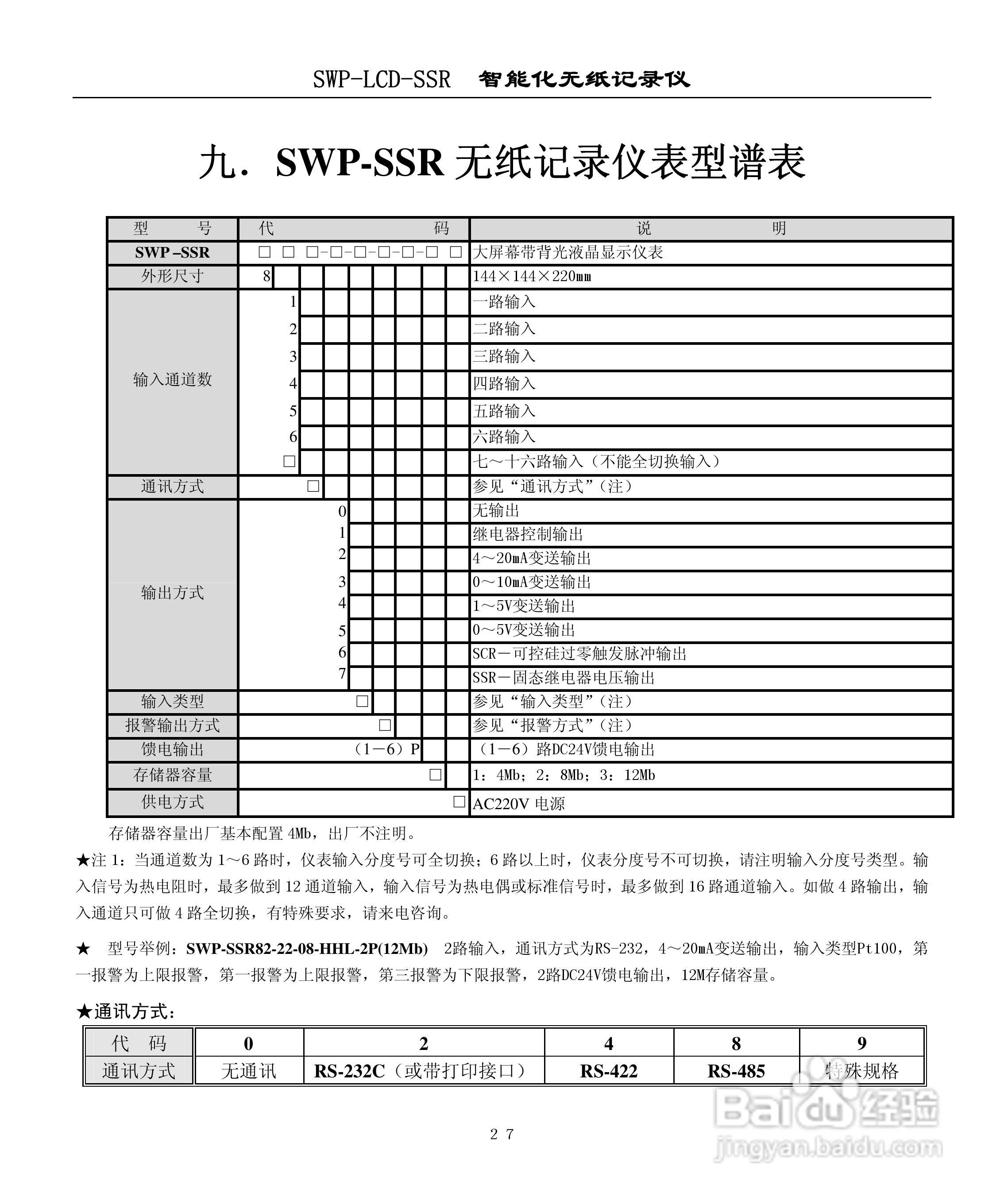 昌晖SWP-LCD-SSR无纸记录仪说明书:[3]