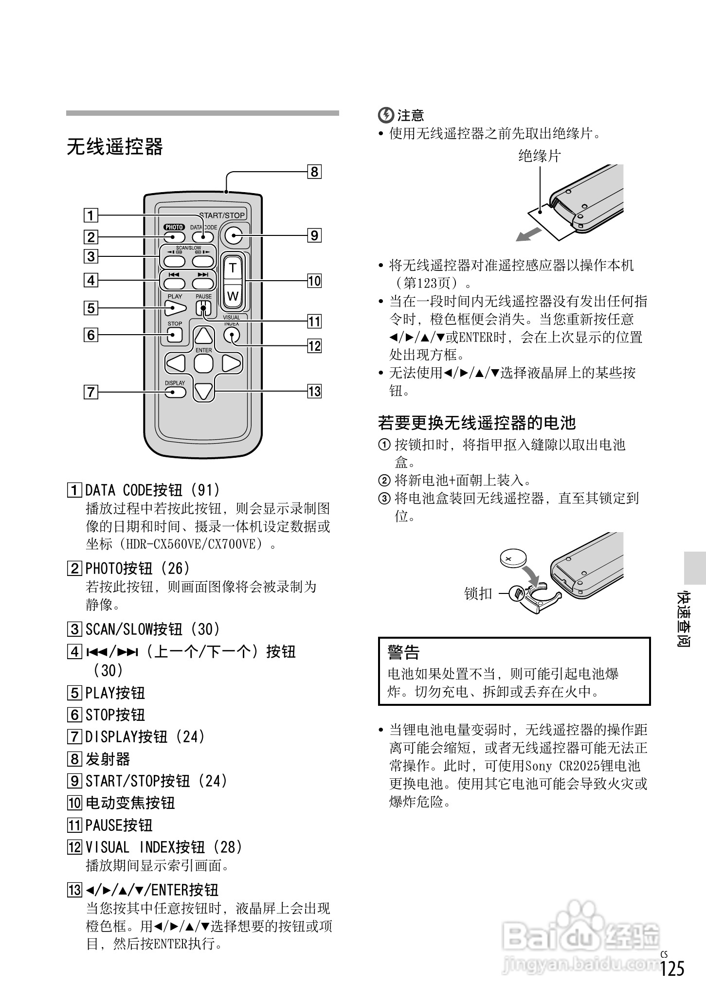 索尼HDR-CX700E数码相机使用说明书:[13]