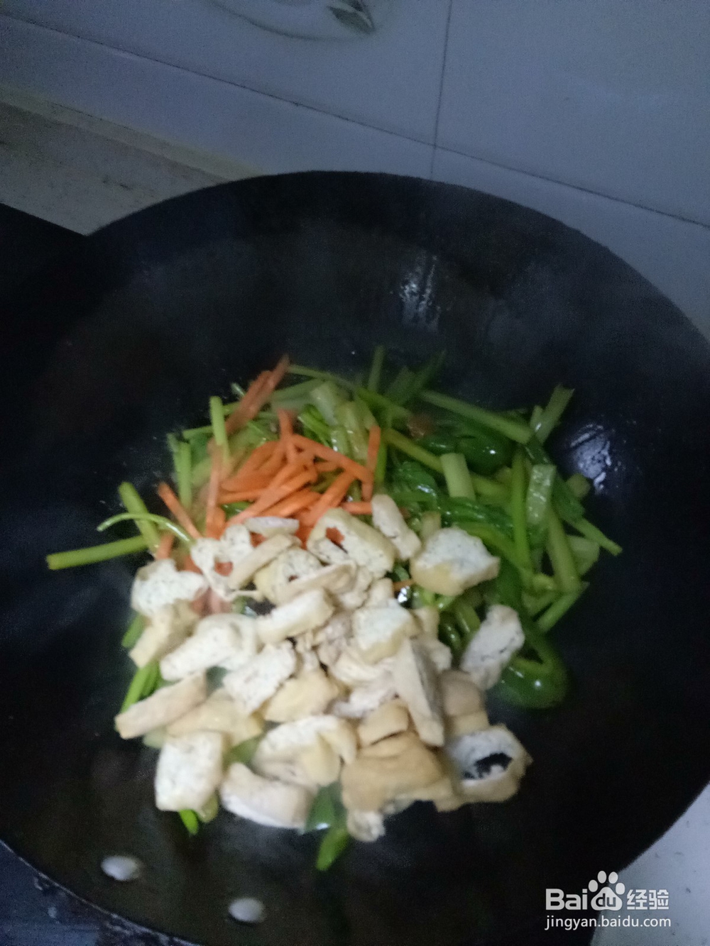 豆泡炒芹菜丝