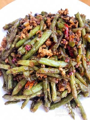 健康养生佳品干煸四季豆的做法