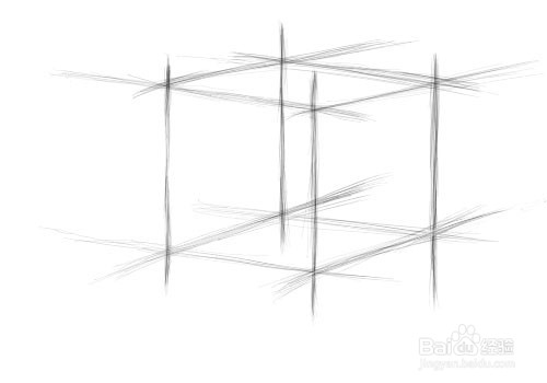 成角透视正方体绘制