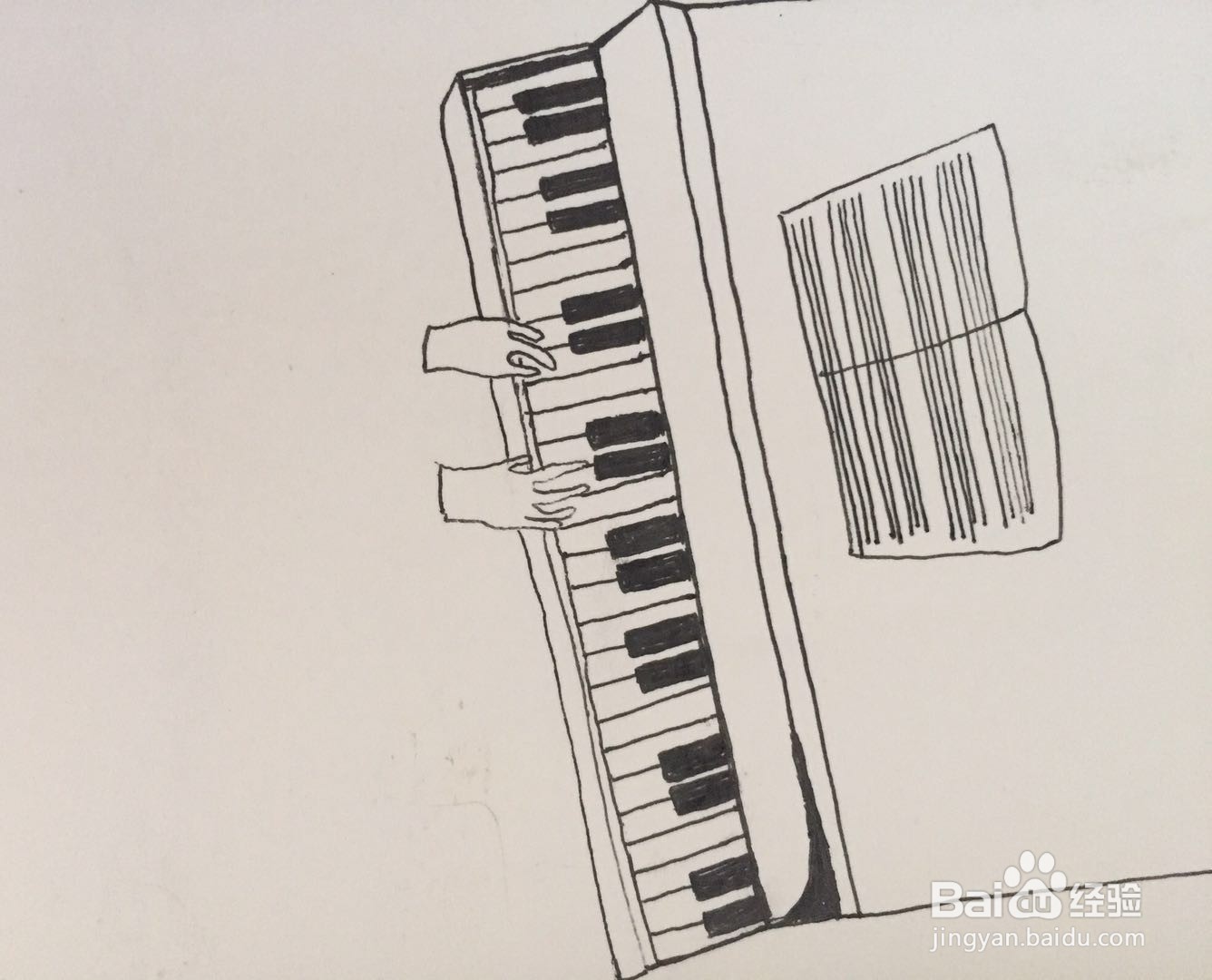 插画教程之弹钢琴的女士