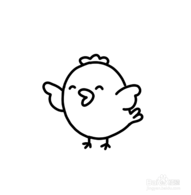 可爱的小鸡简笔卡通图片