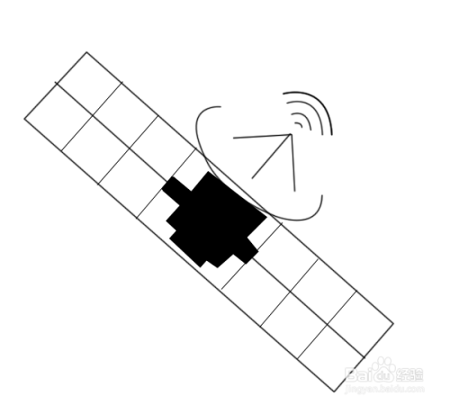 ps里人造衛星圖標形狀怎麼畫?