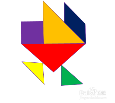 如何使用Word制作七巧板奔跑小鸡拼图题目？