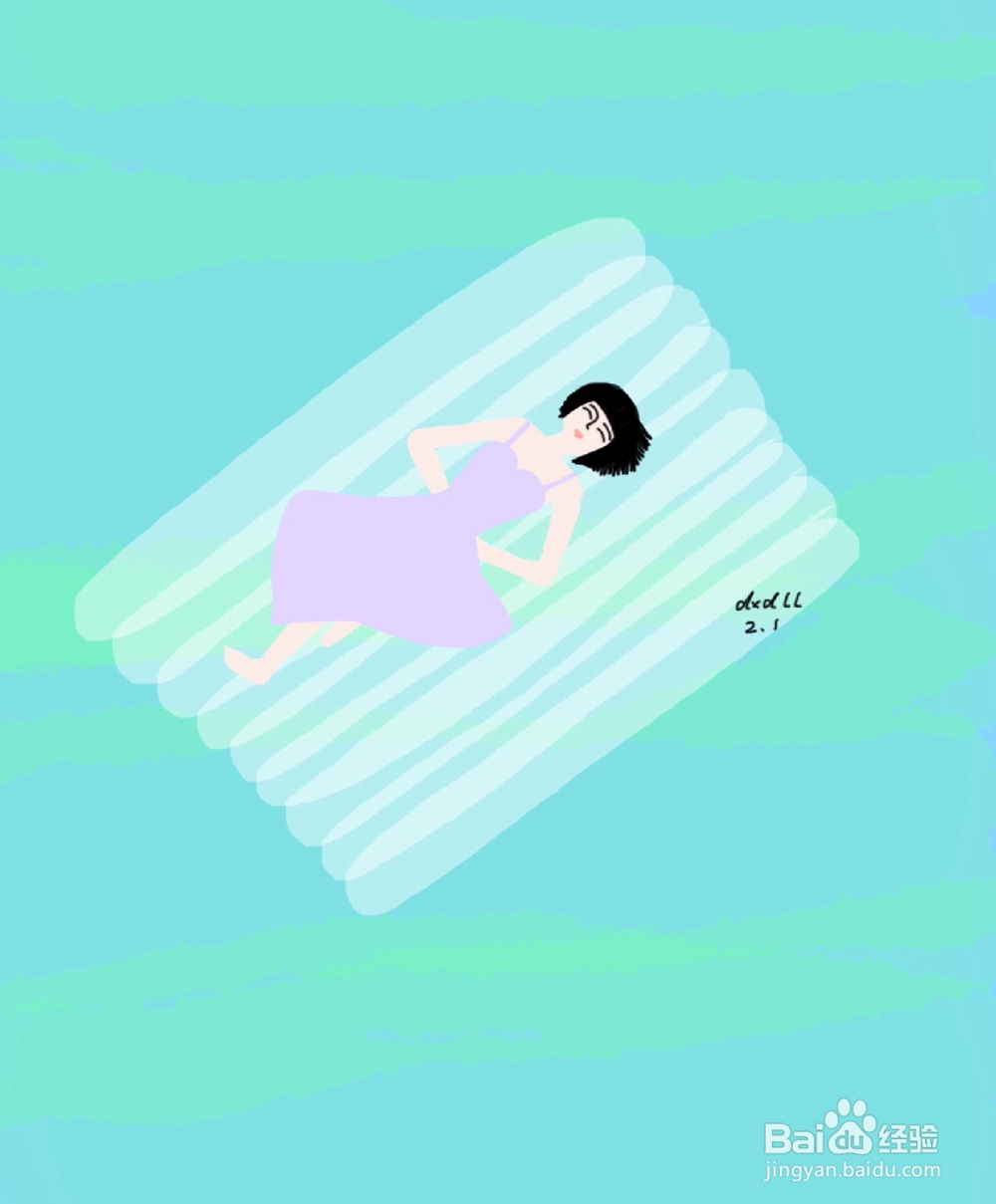 dxdll手绘之度假女孩