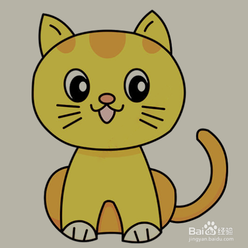 如何画小猫的简笔画