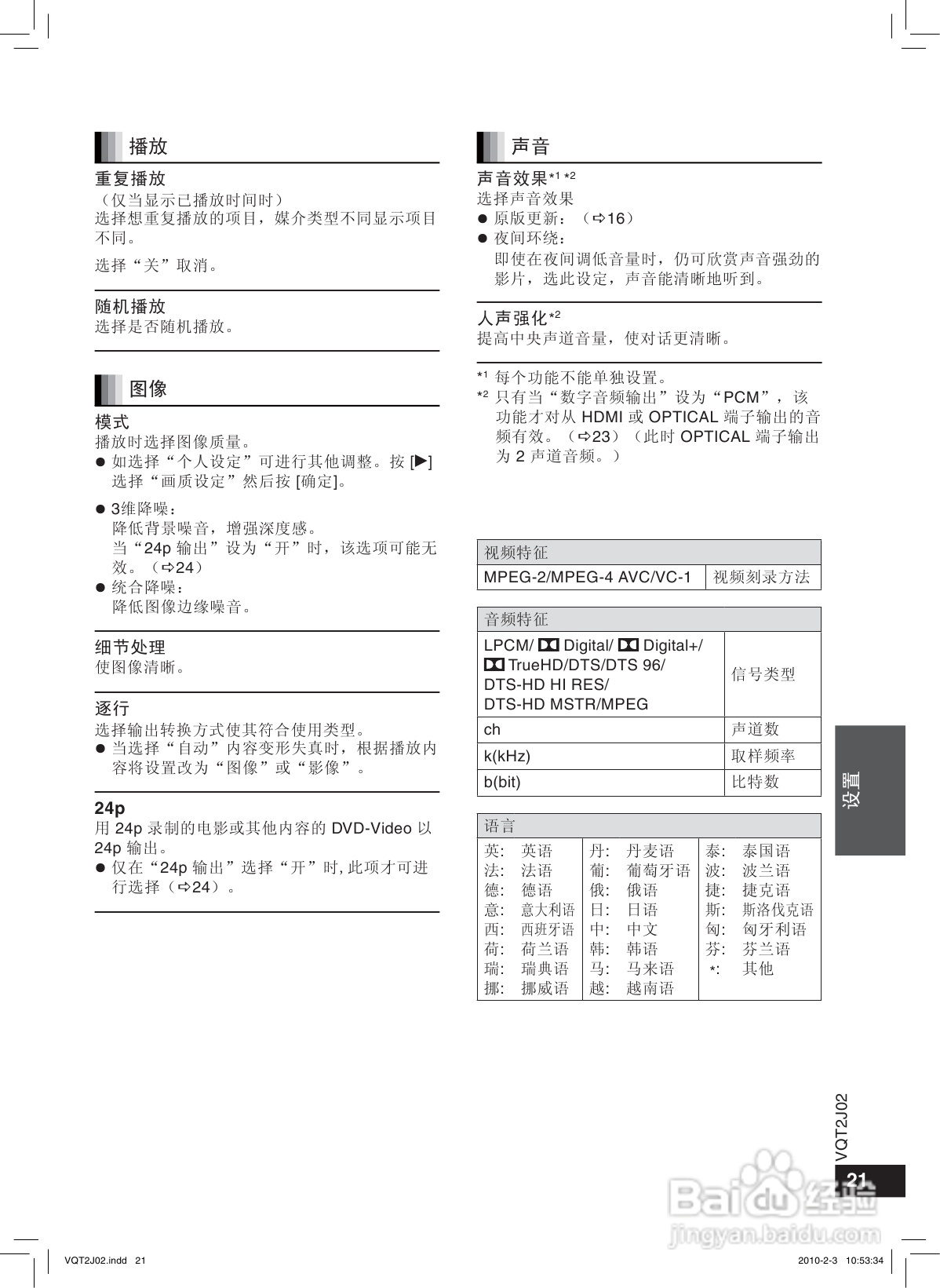 松下DMP-BD45蓝光播放机使用说明书:[2]