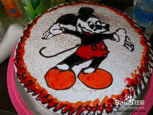 香橙口味米奇老鼠生日蛋糕