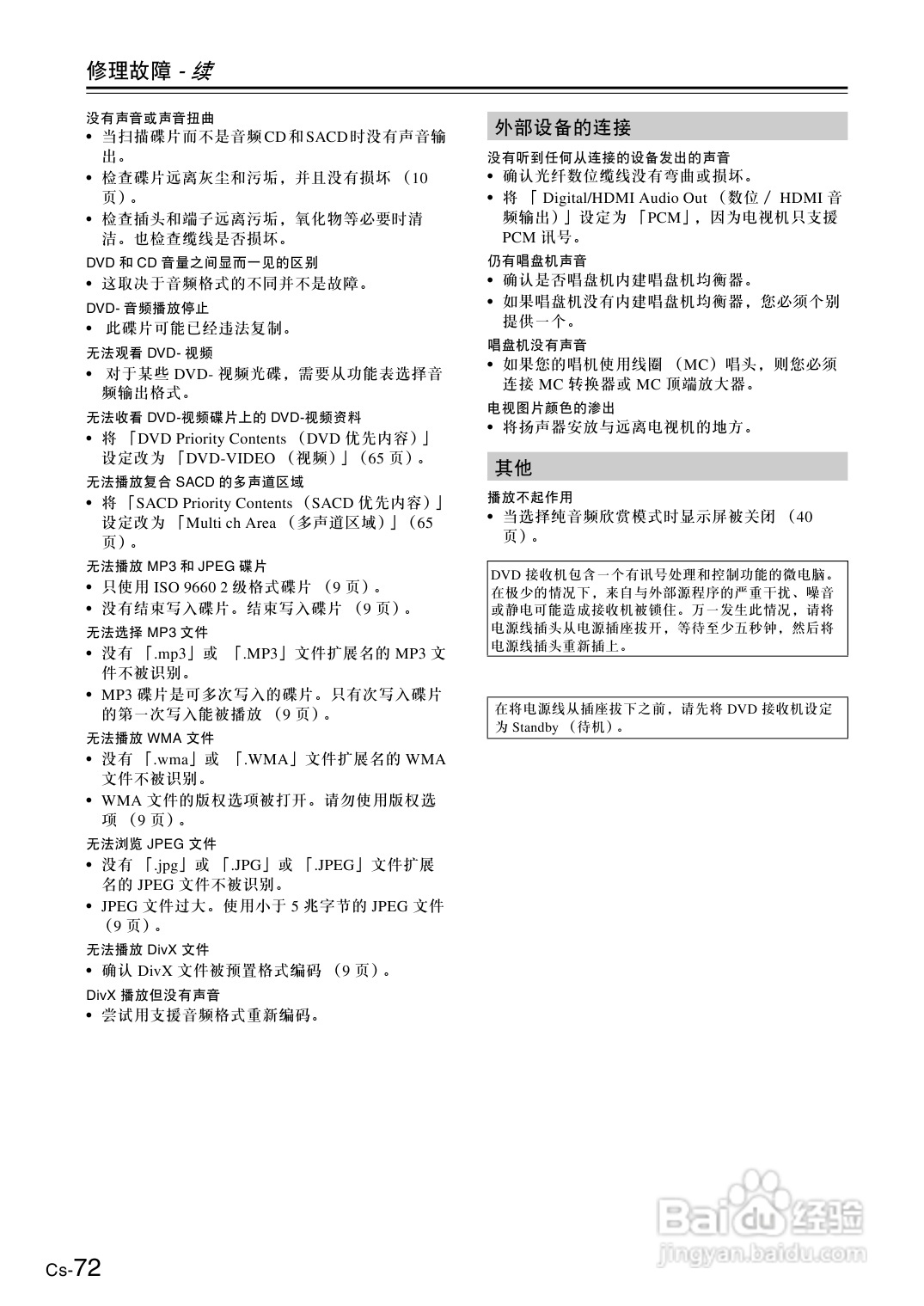 安桥DVD接收机DR-S501型使用说明书:[4]