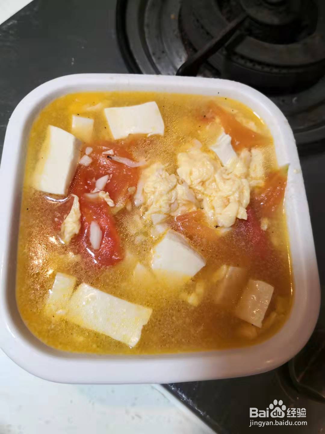 快手家常菜之番茄鸡蛋豆腐汤