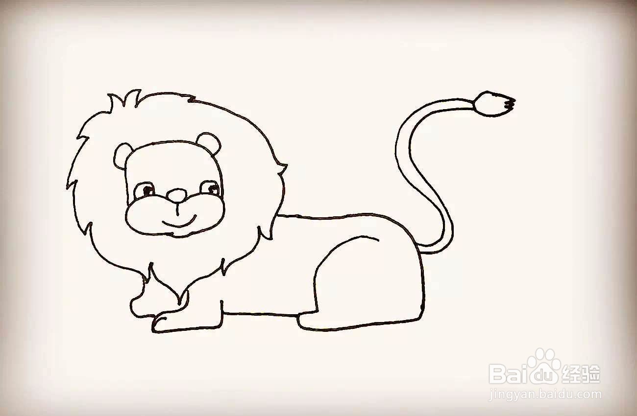 如何画一只好看的小狮子