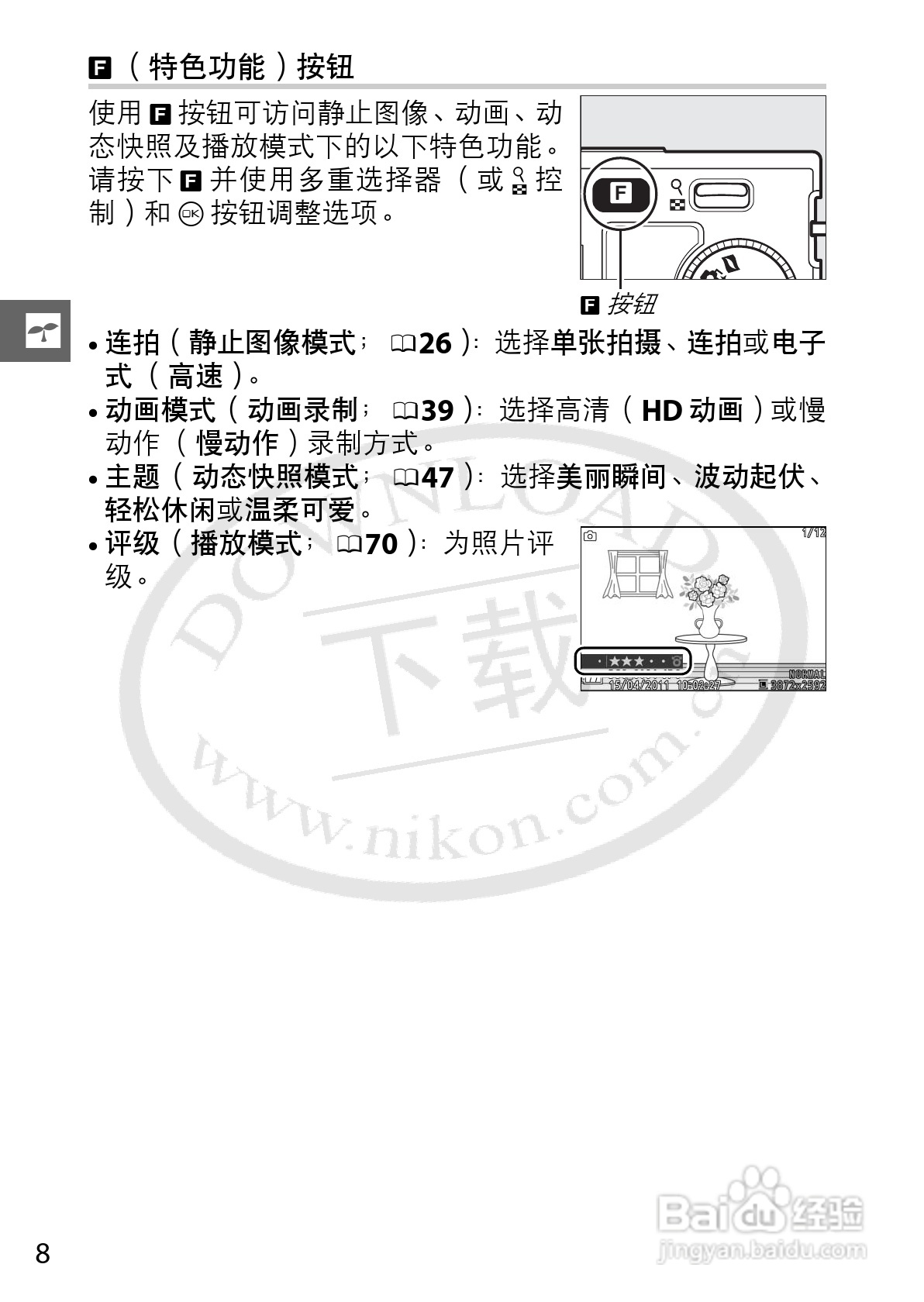 尼康Nikon 1 J1数码相机使用说明书:[3]