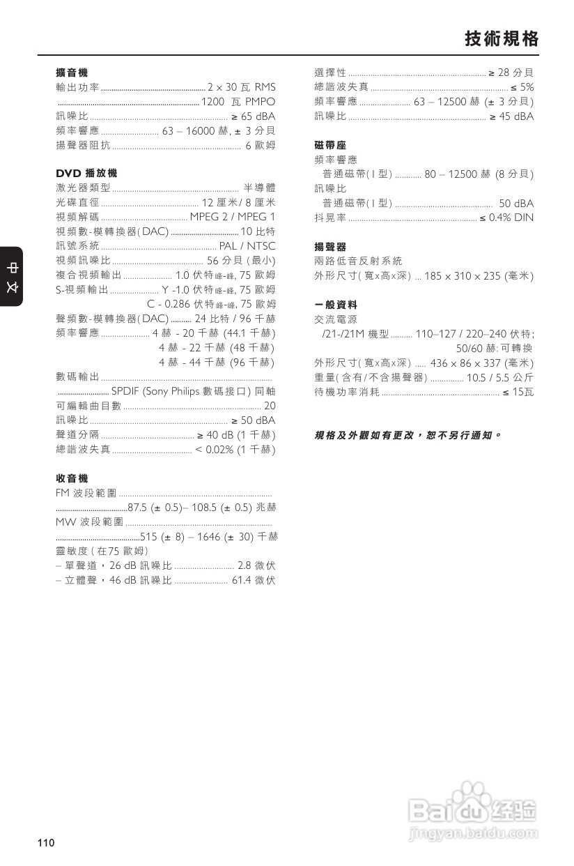 PHILIPS FWD17组合音响使用说明书:[2]