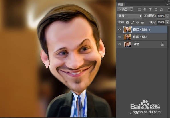 利用液化滤镜把帅哥头像转为搞笑漫画头像