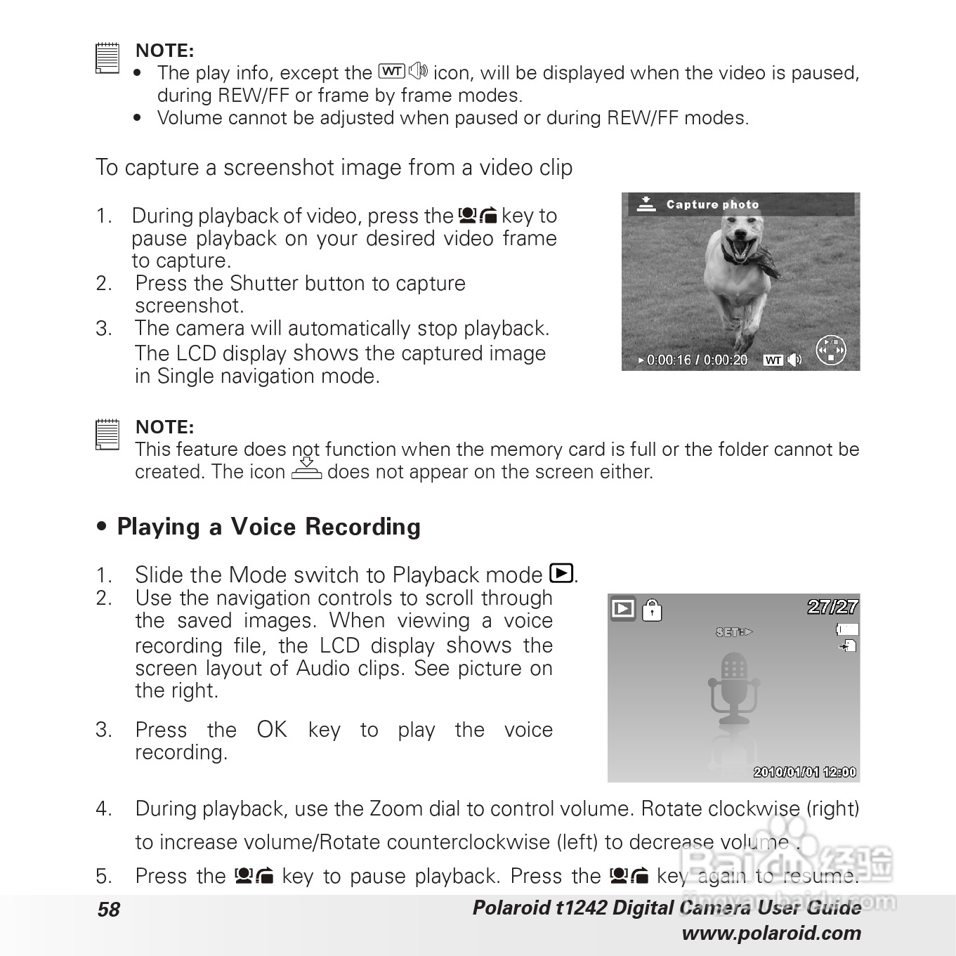 宝丽来Polaroid t1242数码相机使用说明书:[6]