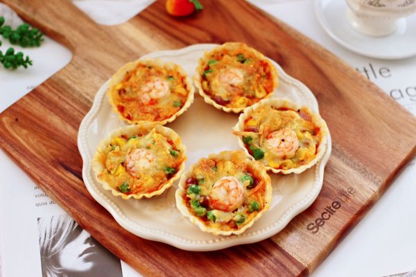 虾仁时蔬迷你披萨