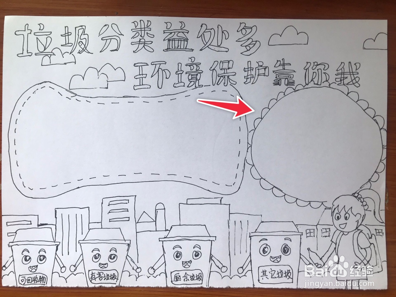 垃圾分类益处多,环境保护靠你我手抄报