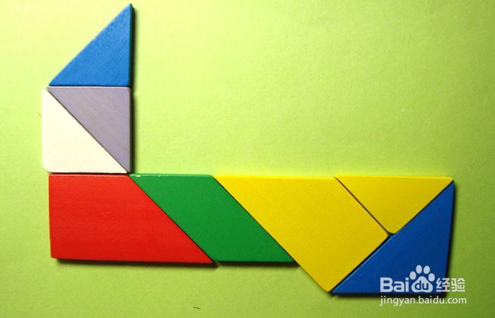 九巧板如何拼成实用的小锤子图形