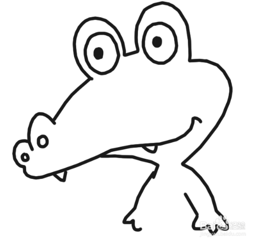 卡通简笔画：鳄鱼