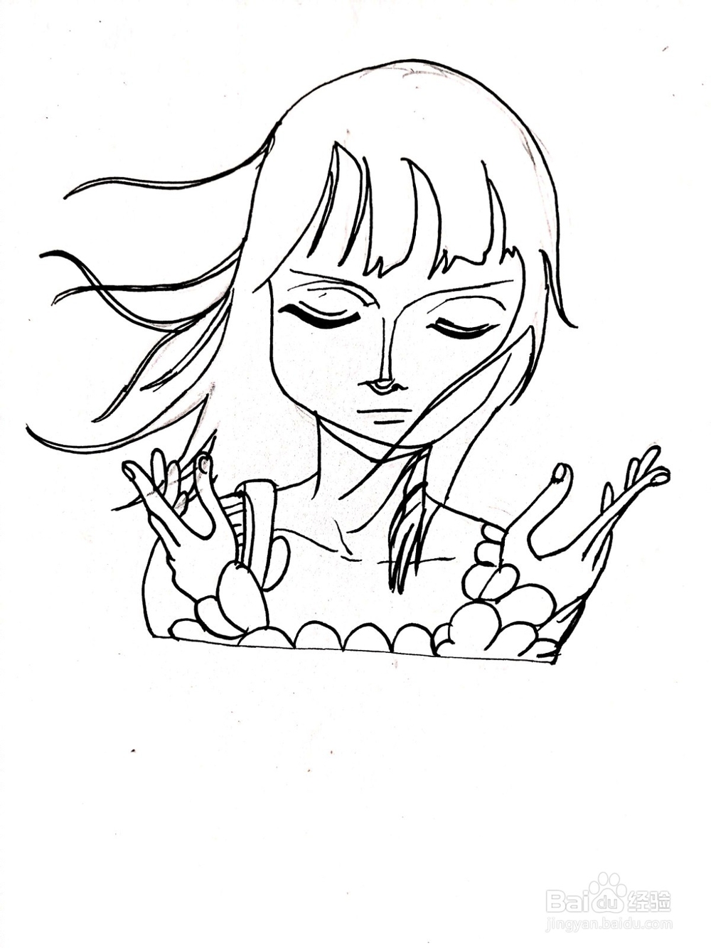 《航海王》系列之妮可罗宾简笔画