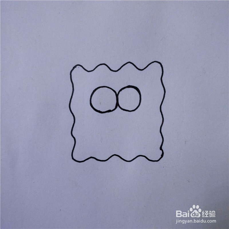 怎么画海绵宝宝的简笔画？