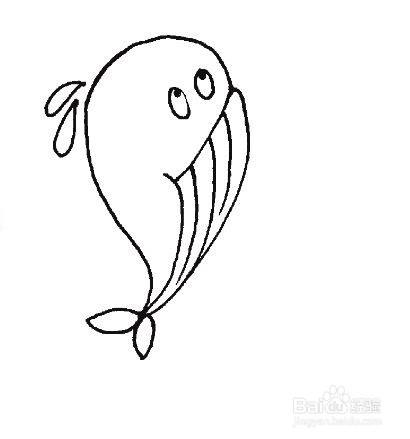 大鲸鱼的简笔画
