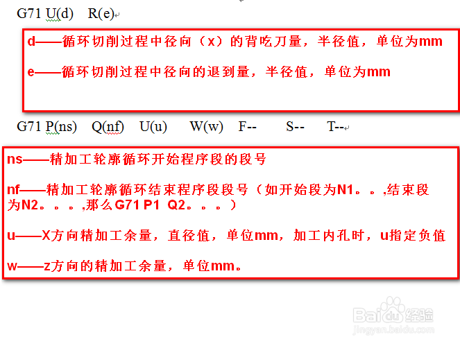 数控车外径粗车循环指令G71详解
