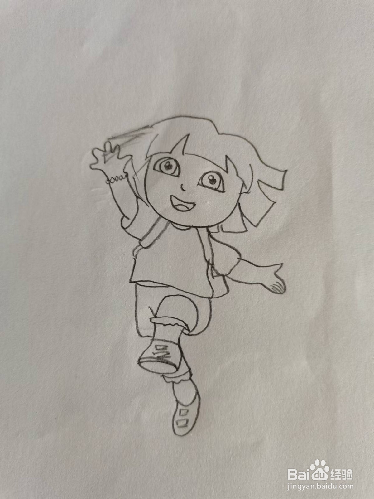 朵拉爱探险里面的小朵拉怎么画