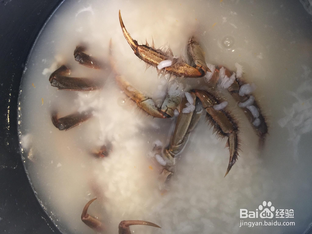 美味的丽妈版大闸蟹砂锅粥