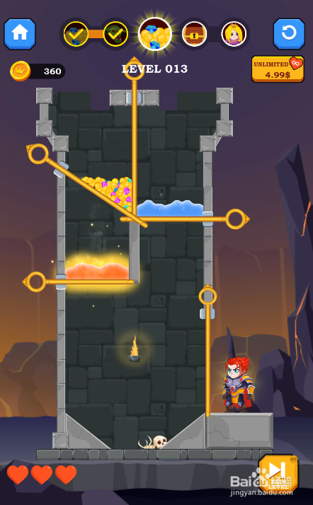 Hero Rescue Online的LEVEL 013怎样通过？