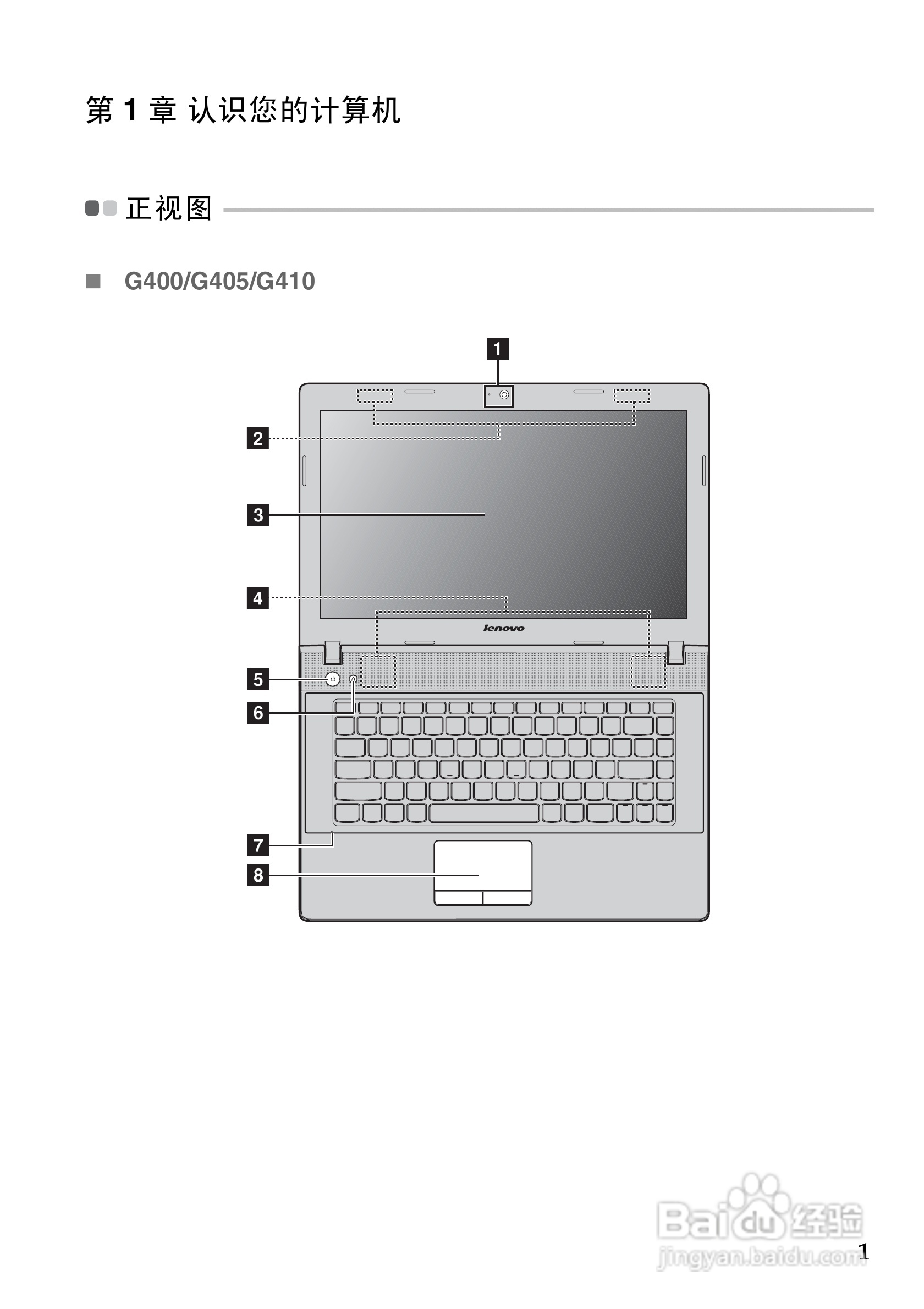 联想G410笔记本电脑使用说明书:[1]