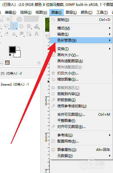 GIMP在哪启用色彩管理
