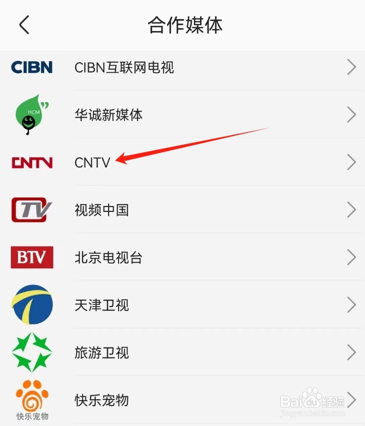 手机电视打开《CNTV》直播频道的方法？