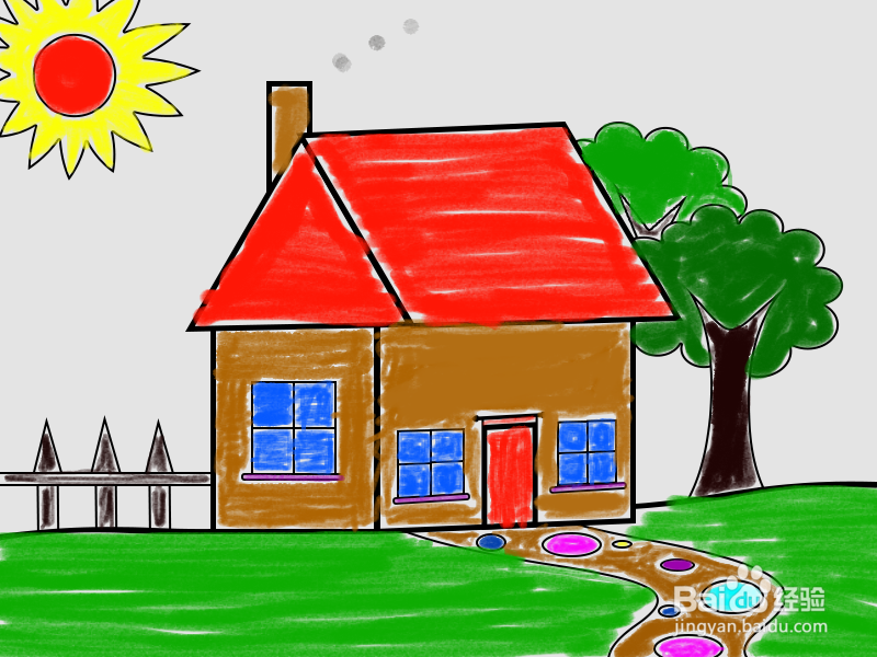 怎样画漂亮又简单的房子