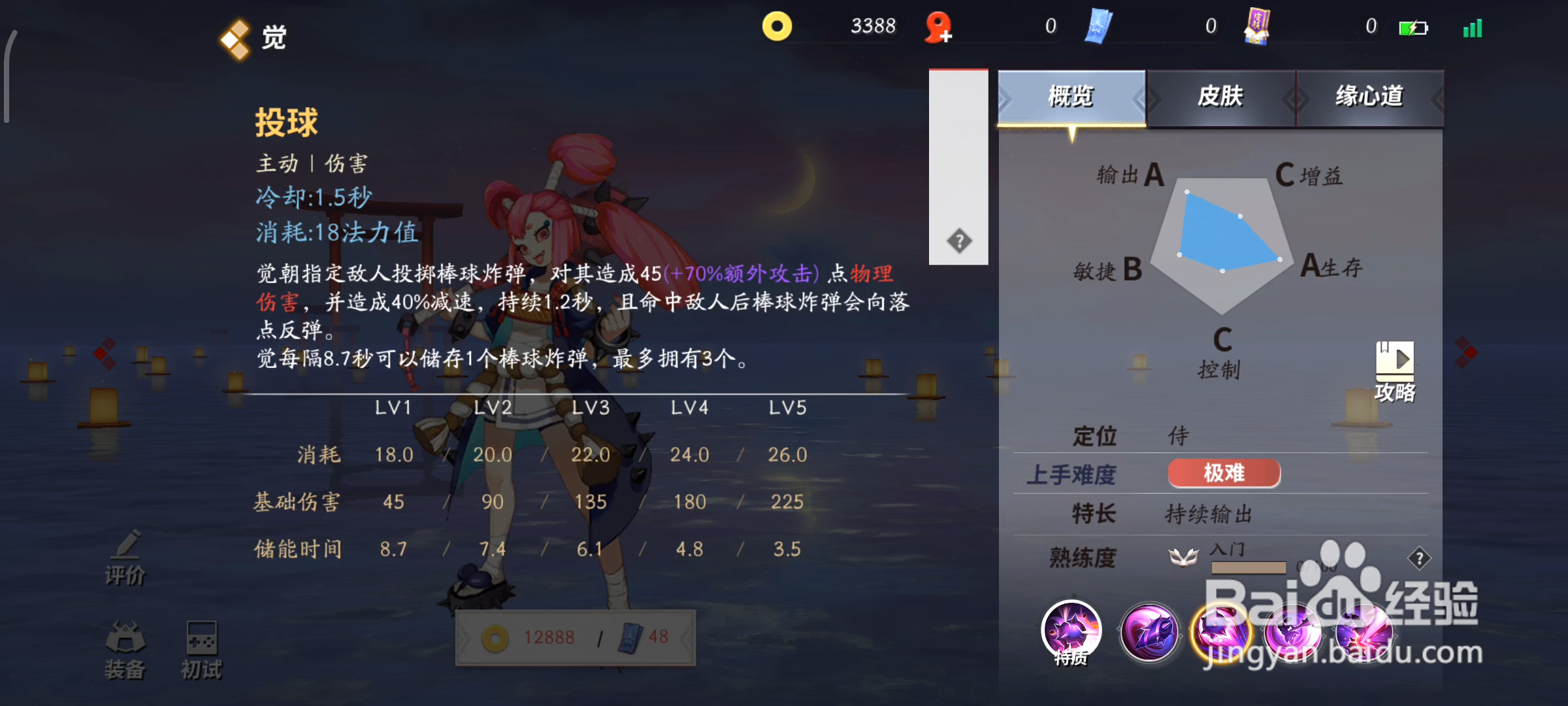 觉《决战！平安京》中技能是什么