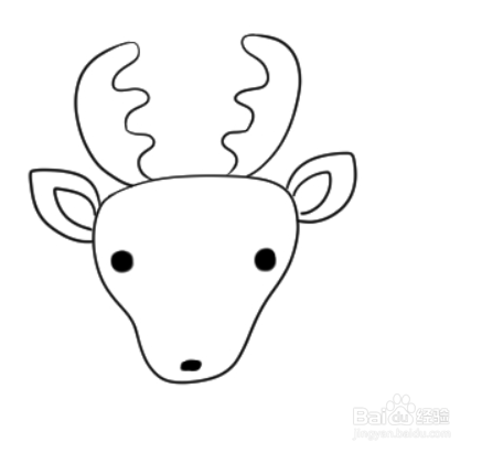 鹿眼画法图片